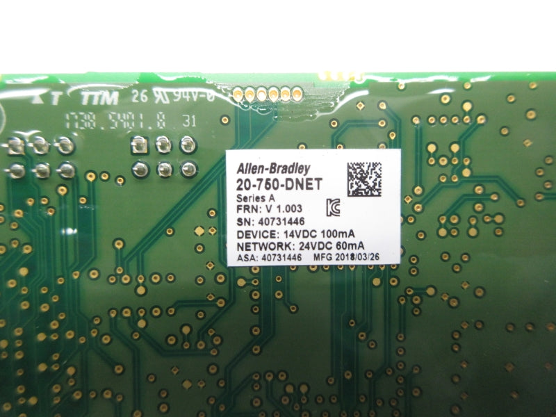 ALLEN BRADLEY 20-750-DNET SER. A F/W V1.003 24VDC NSNP