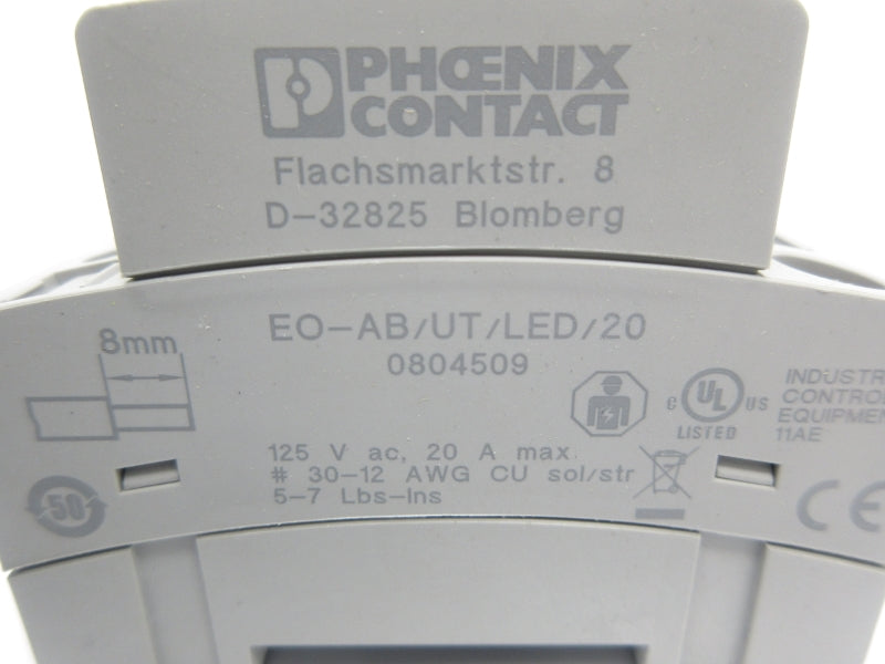 PHOENIX CONTACT EO-AB/UT/LED/20 0804509 125VAC 20A NSNP
