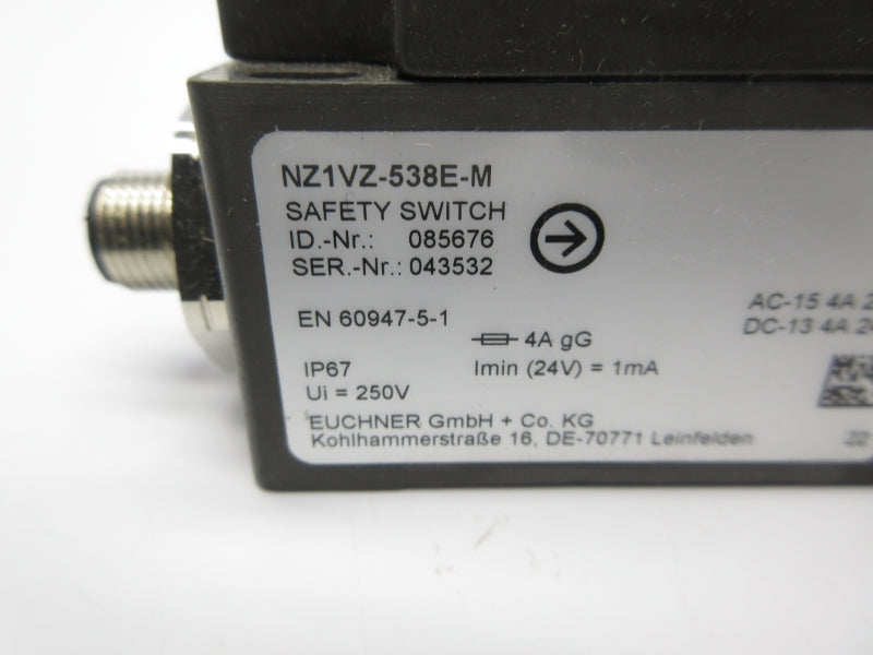EUCHNER NZ1VZ-538E-M 230V 4A (AS PICTURED1) NSNP