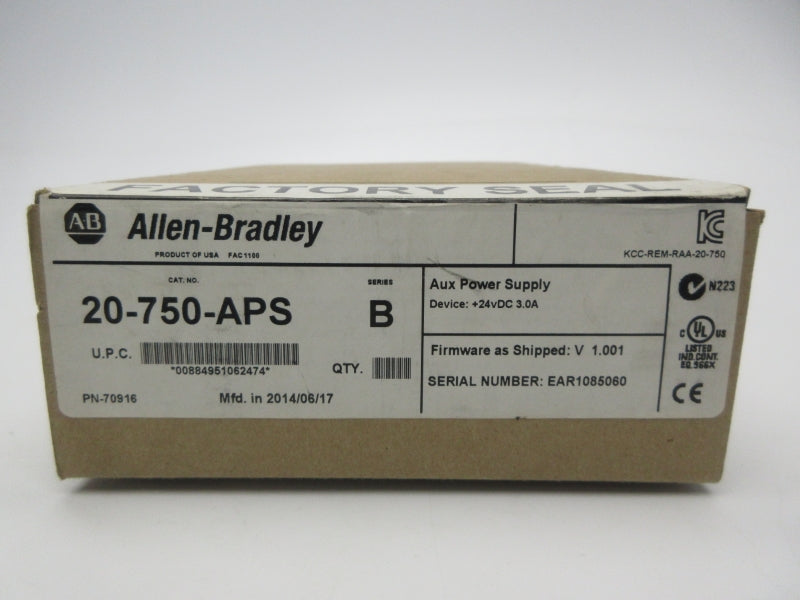 ALLEN BRADLEY 20-750-APS SER. B F/W V1.001 24VDC 3.0A NSFS