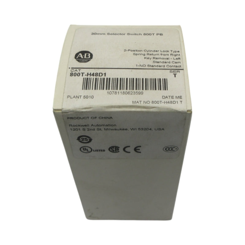 ALLEN BRADLEY 800T-H48D1 SER. T (WH) NSFS