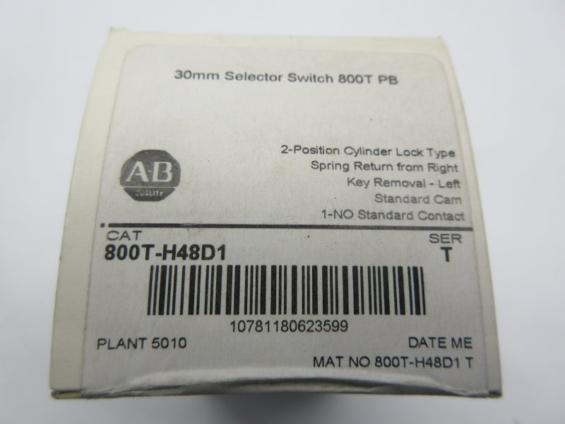 ALLEN BRADLEY 800T-H48D1 SER. T (WH) NSFS