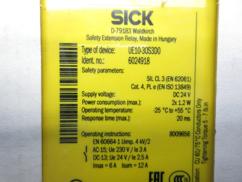 SICK UE10-30S3D0 6024918 24VDC NSFS