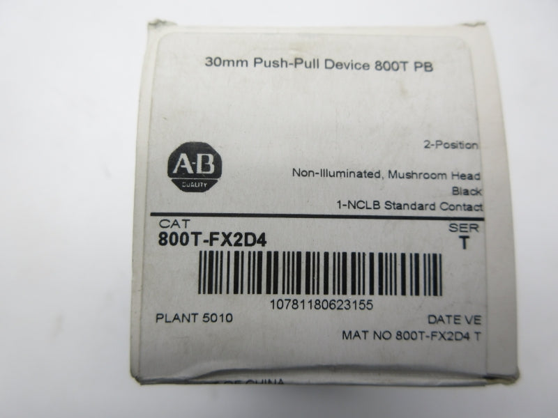 ALLEN BRADLEY 800T-FX2D4 SER. T (WH) NSFS