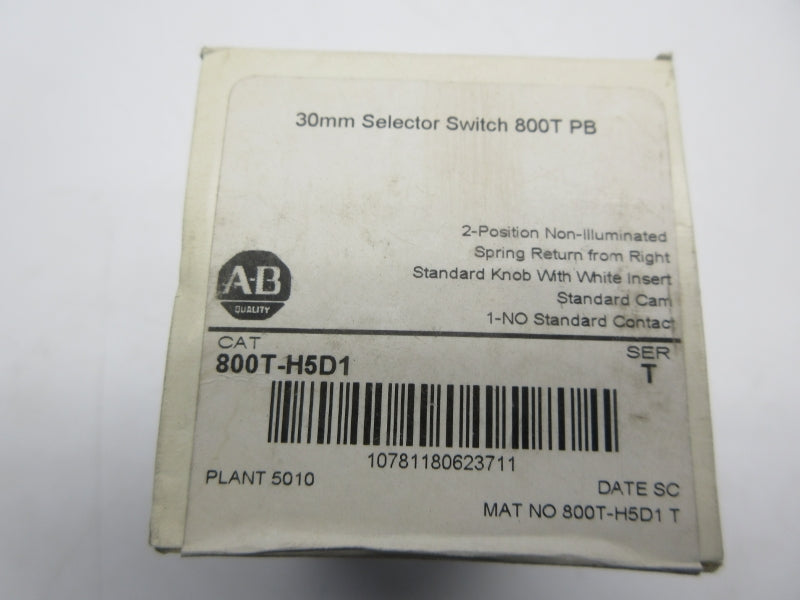 ALLEN BRADLEY 800T-H5D1 SER. T (WH) NSFS