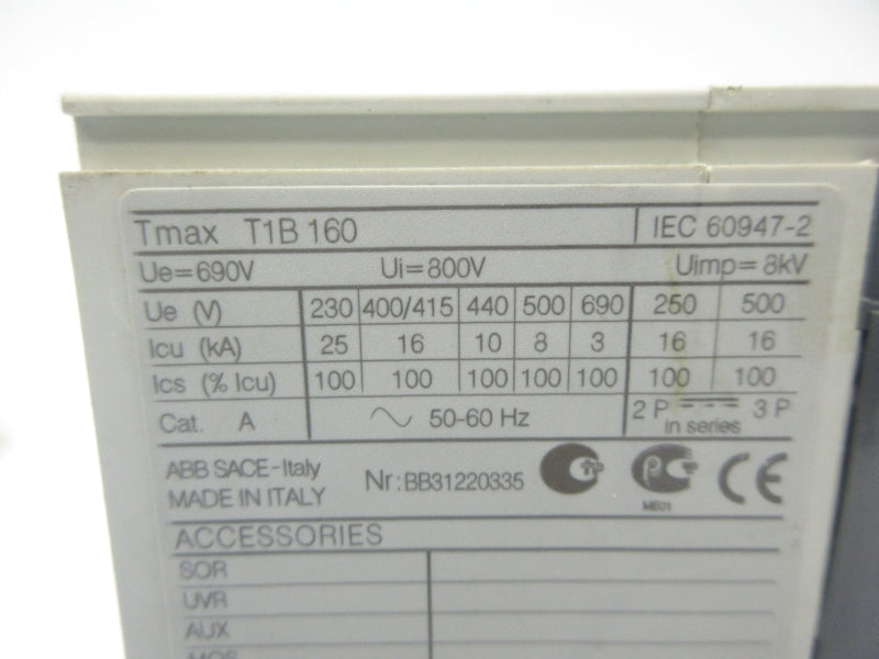 SCHNEIDER ELECTRIC T1B160 800V 125A NSNP