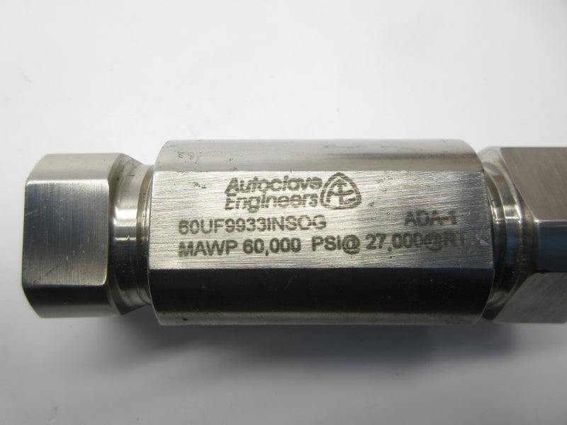 AUTOCLAVE ENGINEERS 60UF9933INSOG 60000PSI NSNP