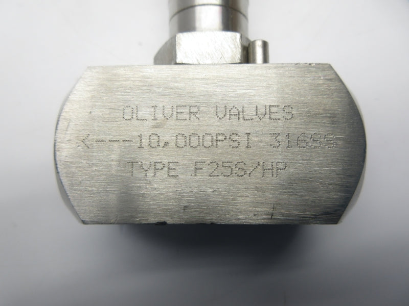 OLIVER VALVES F25S/HP 10000PSI NSNP