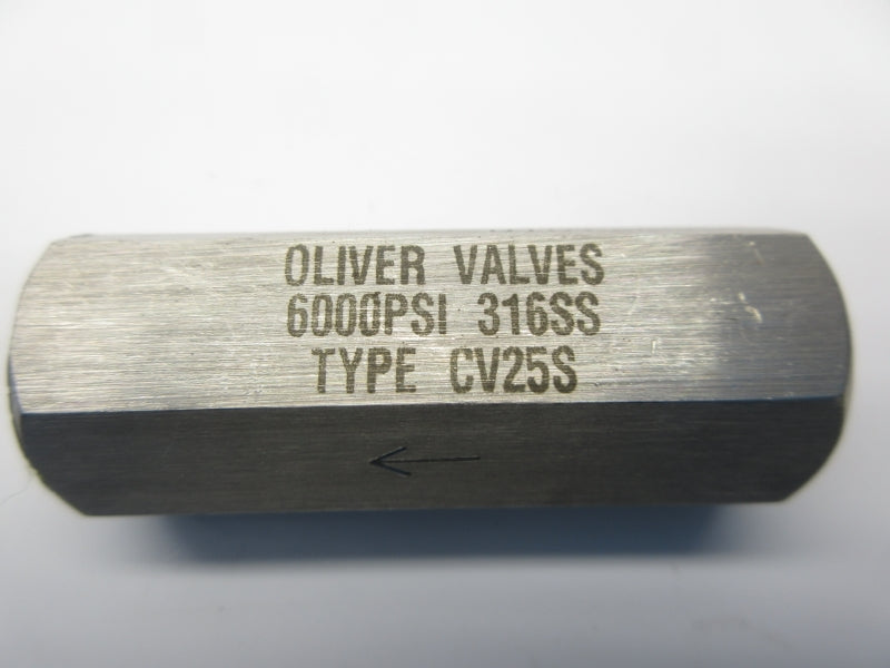 OLIVER VALVES CV25S 6000PSI NSNP