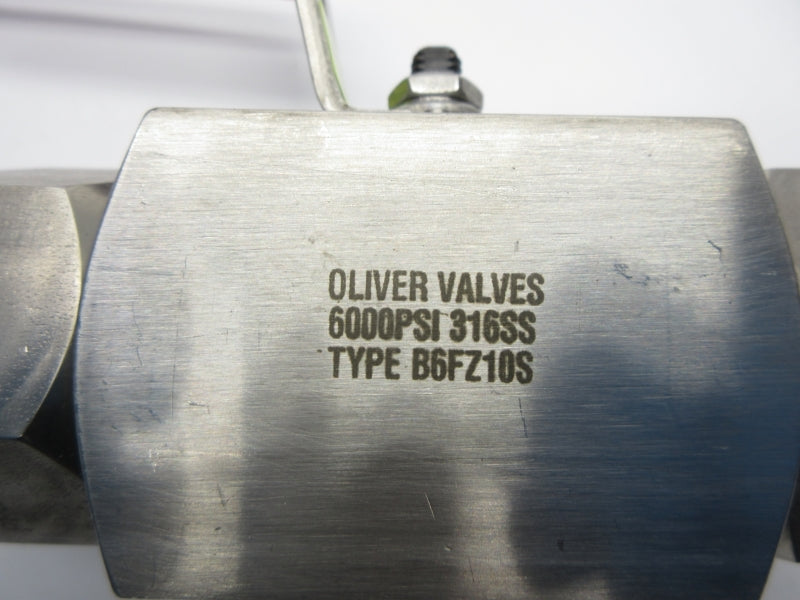 OLIVER VALVES B6FZ10S 6000PSI NSNP