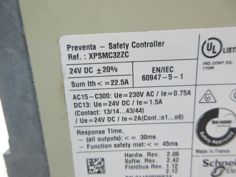 SCHNEIDER ELECTRIC XPSMC32ZC 24VDC NSNP