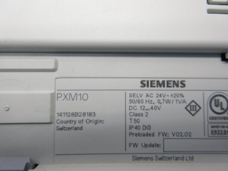SIEMENS PXM10 24VAC NSNP