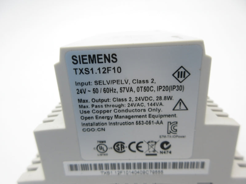 SIEMENS TXS1.12F10 24V NSNP
