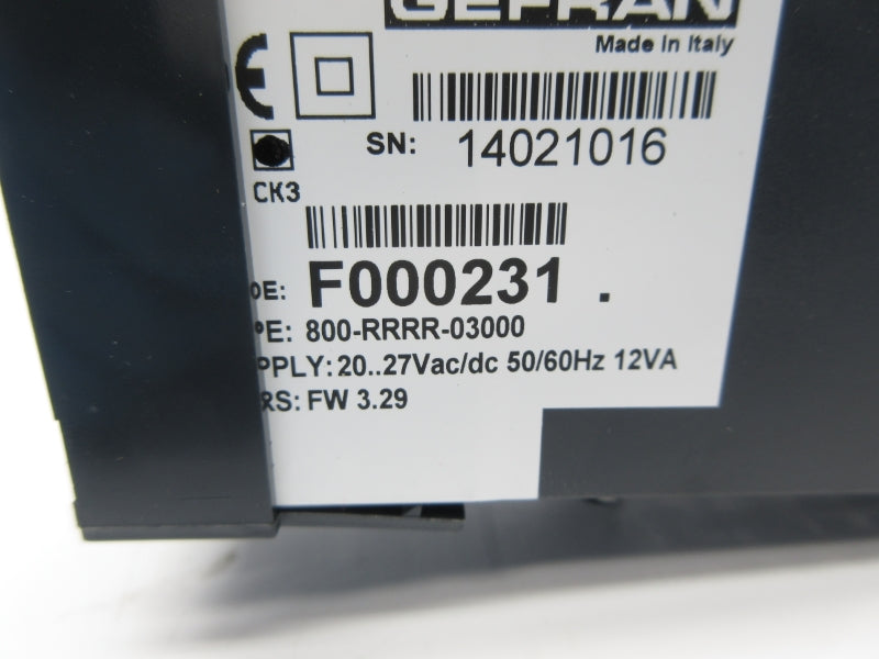 GEFRAN 800-RRRR-03000 20/27VAC NSNP