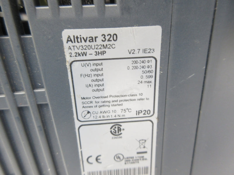 SCHNEIDER ELECTRIC ATV320U22M2C 200-240V NSNP