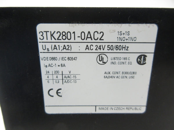 SIEMENS 3TK2801-0AC2 24VAC NSNP