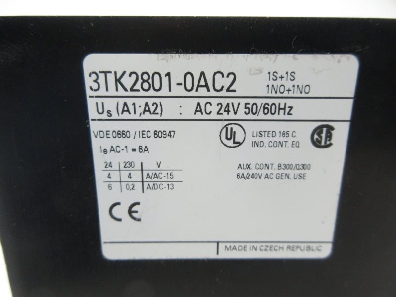 SIEMENS 3TK2801-0AC2 24VAC NSNP
