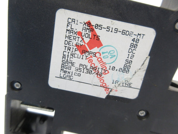 CARLINGSWITCH CA1-X0-05-519-6D2-MT 80V 40A NSNP