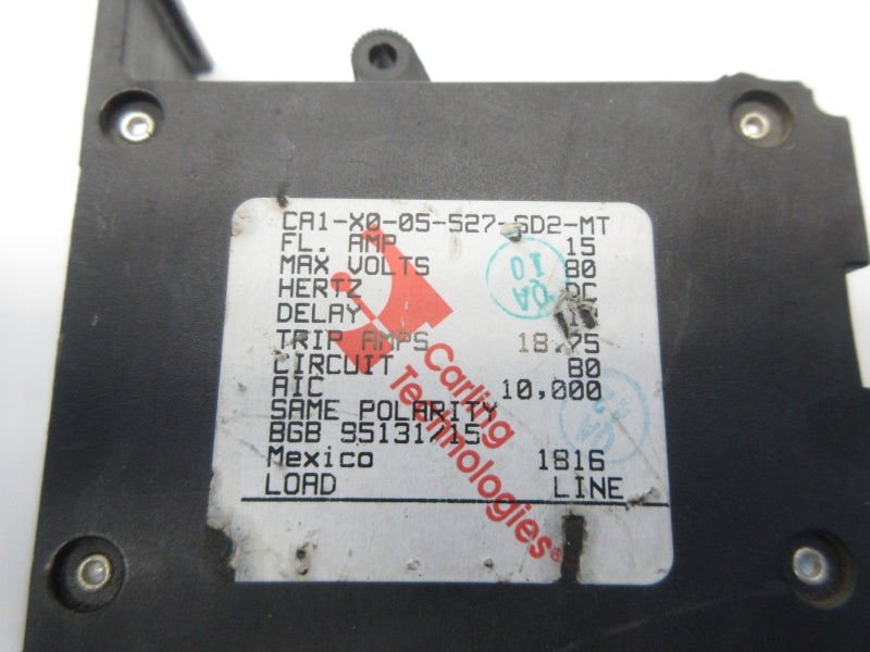 CARLINGSWITCH CA1-X0-05-527-6D2-MT 80V 15A (AS PICTURED) NSNP