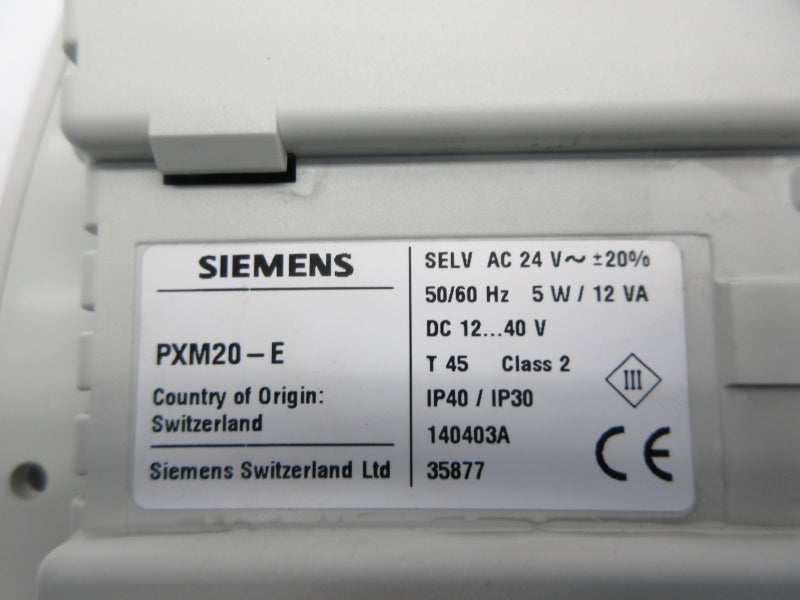 SIEMENS PXM20-E 24VAC NSNP