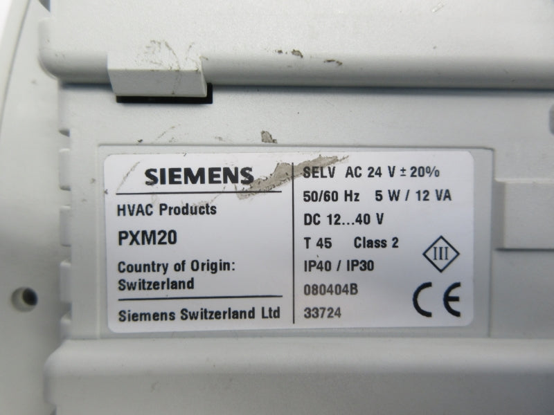 SIEMENS PXM20 24VAC NSNP