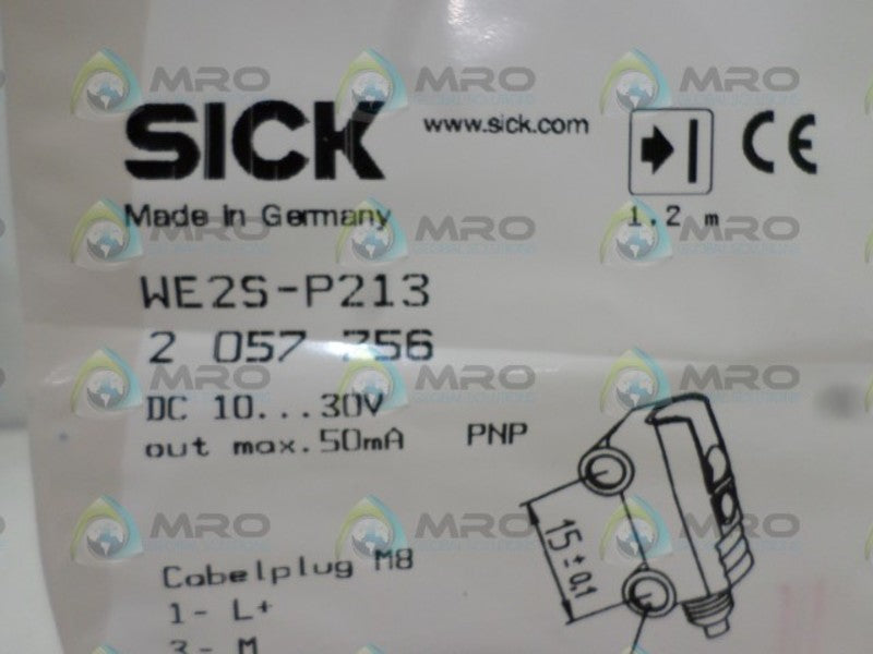 SICK WE2S-P213 PHOTOELECTRIC SENSOR NSMP