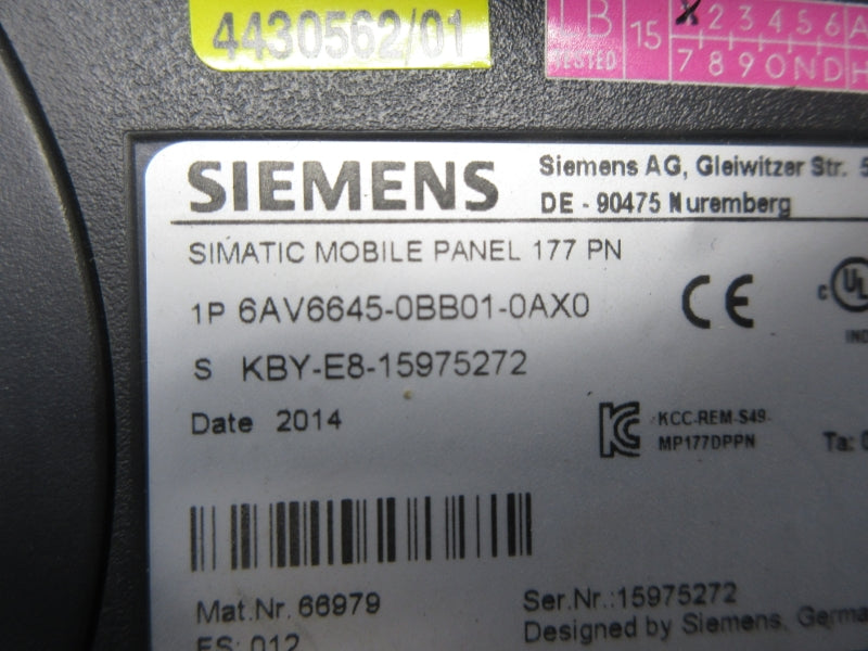 SIEMENS 6AV6645-0BB01-0AX0 NSNP