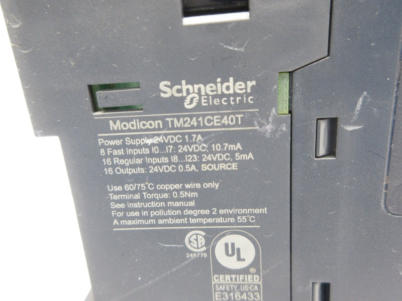 SCHNEIDER ELECTRIC TM241CE40T 24VDC 1.7A UNMP
