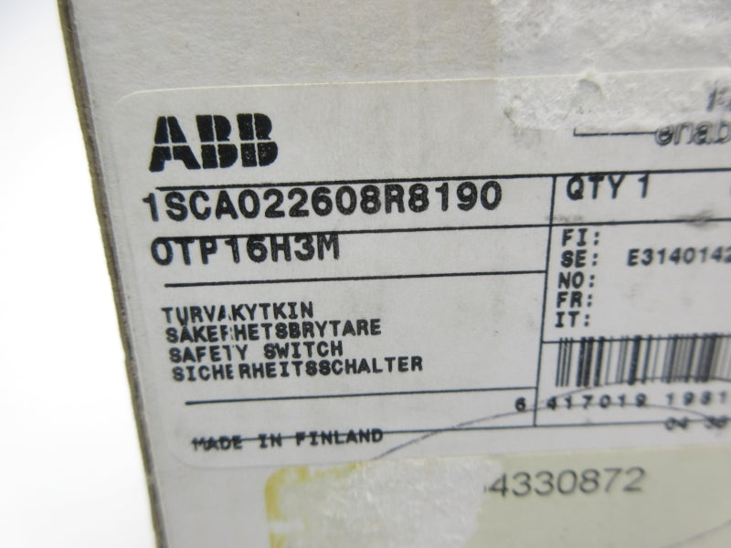 ABB 1SCA022608R8190 OTP16H3M NSMP