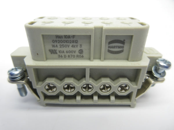 HARTING 09200102812 HAN10A-F 600V 10A NSNP