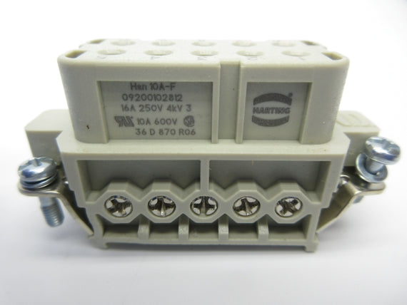 HARTING 09200102812 HAN10A-F 600V 10A NSNP