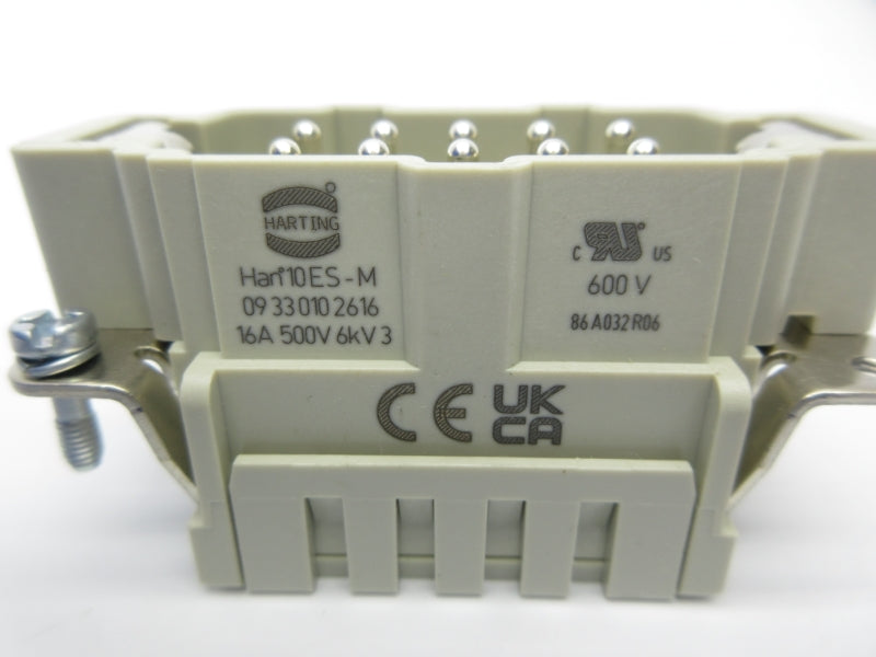 HARTING 09330102616 HAN10ES-M 600V 16A NSNP