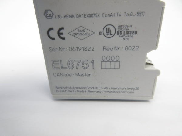 BECKHOFF EL6751 REV. 0022 NSNP