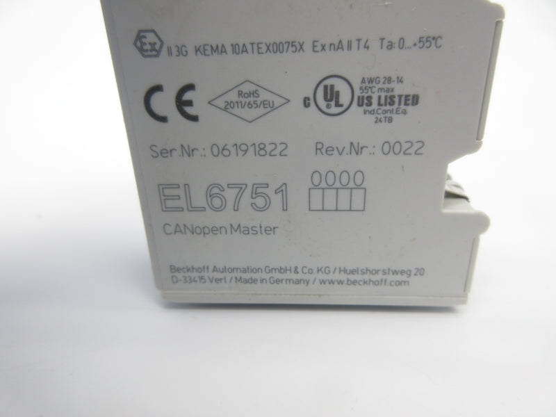 BECKHOFF EL6751 REV. 0022 NSNP
