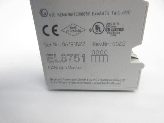 BECKHOFF EL6751 REV. 0022 NSNP