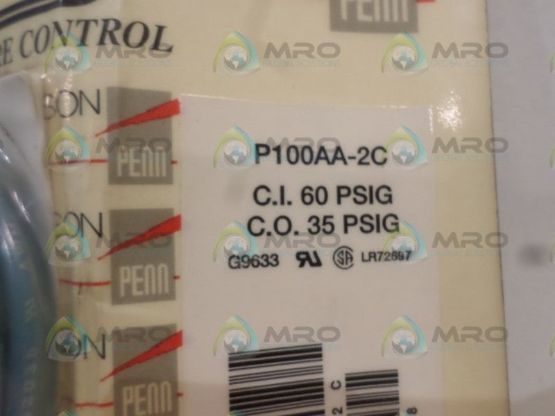 JOHNSON CONTROLS P100AA-2C PRESSURE SWITCH NSMP