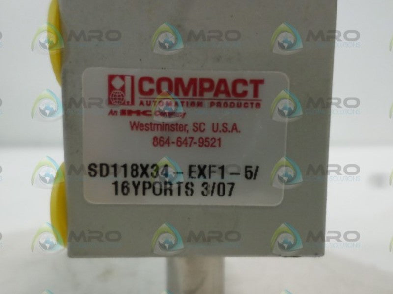 COMPACT SD118X34-EXF1-5/16YPORTS CYLINDER NSNP