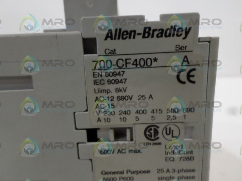 INDUSTRIAL SPARE PART 700-CF400D SER. A 110/120V  UNMP