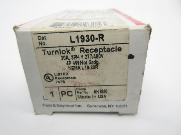 PASS&SEYMOUR L1930-R 277/480V 30A NSMP
