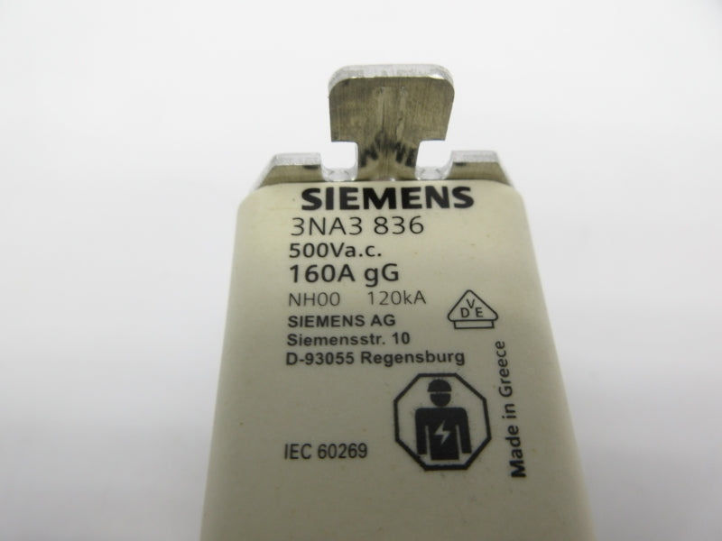 SIEMENS 3NA3 836 500VAC 160A NSNP