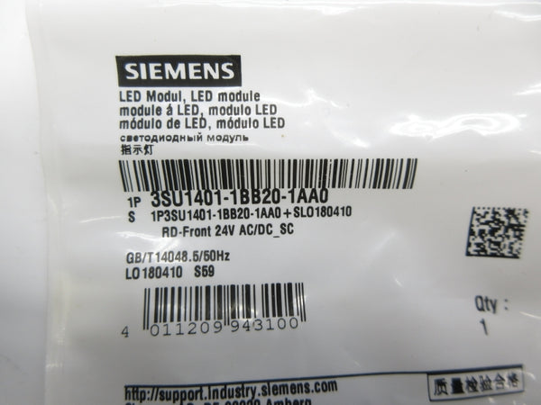SIEMENS 3SU1401-1BB20-1AA0 24VAC/DC NSMP