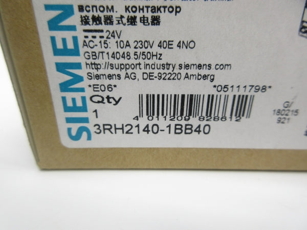 SIEMENS 3RH2140-1BB40 24VDC NSMP
