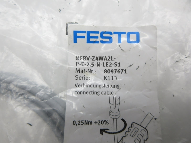 FESTO NEBV-Z4W2L-P-E-2.5-N-LE2-S1 8047671 NSMP