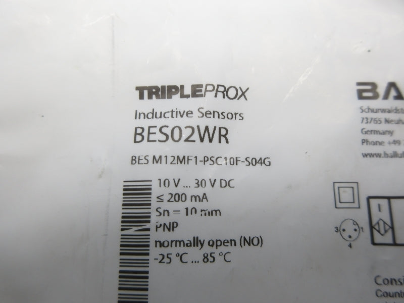 BALLUFF BES02WR BES M12MF1-PSC10F-S04G 10-30VDC NSMP