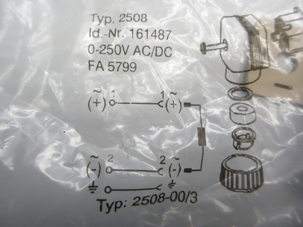 CONNECTOR 2508 161487 0-250VAC/DC NSMP