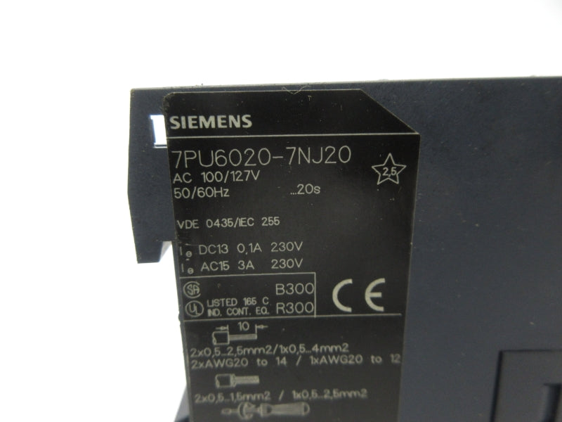SIEMENS 7PU6020-7NJ20 100/127VAC 20S NSNP