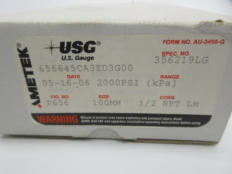 AMETEK 656645CA3ED3G00 0-2000PSI NSMP