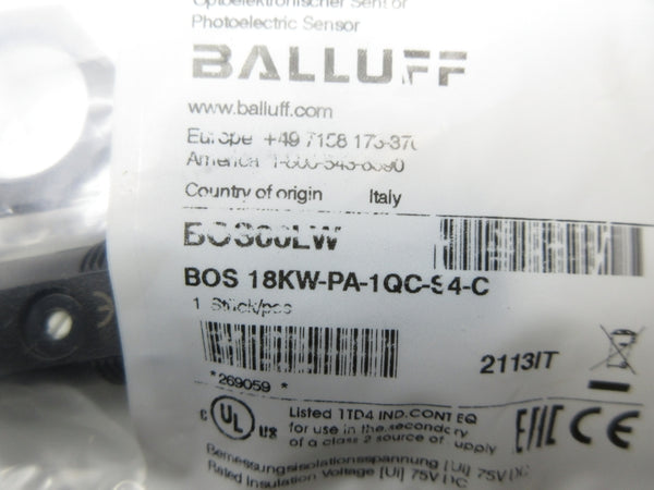 BALLUFF BOS00LW BOS 18KW-PA-1QC-S4-C NSMP
