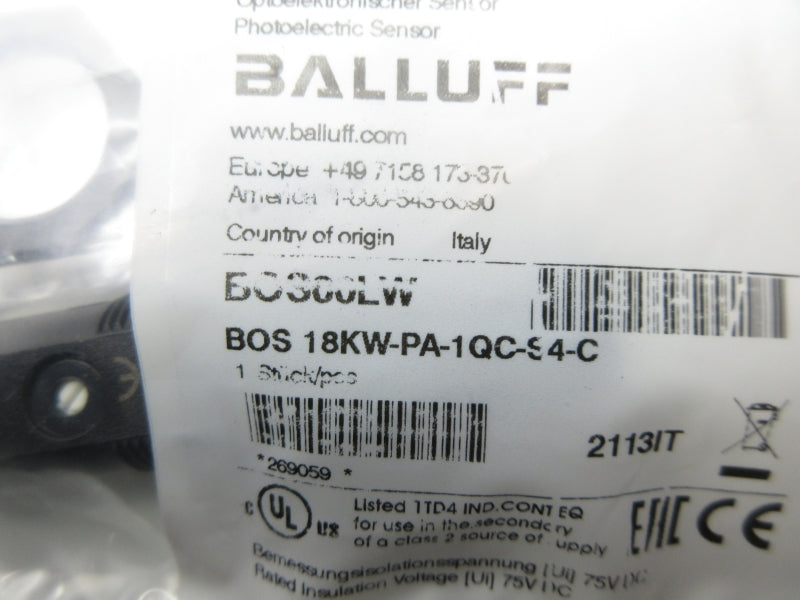 BALLUFF BOS00LW BOS 18KW-PA-1QC-S4-C NSMP