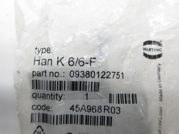 HARTING 09380122751 HAN K 6/6-F NSMP